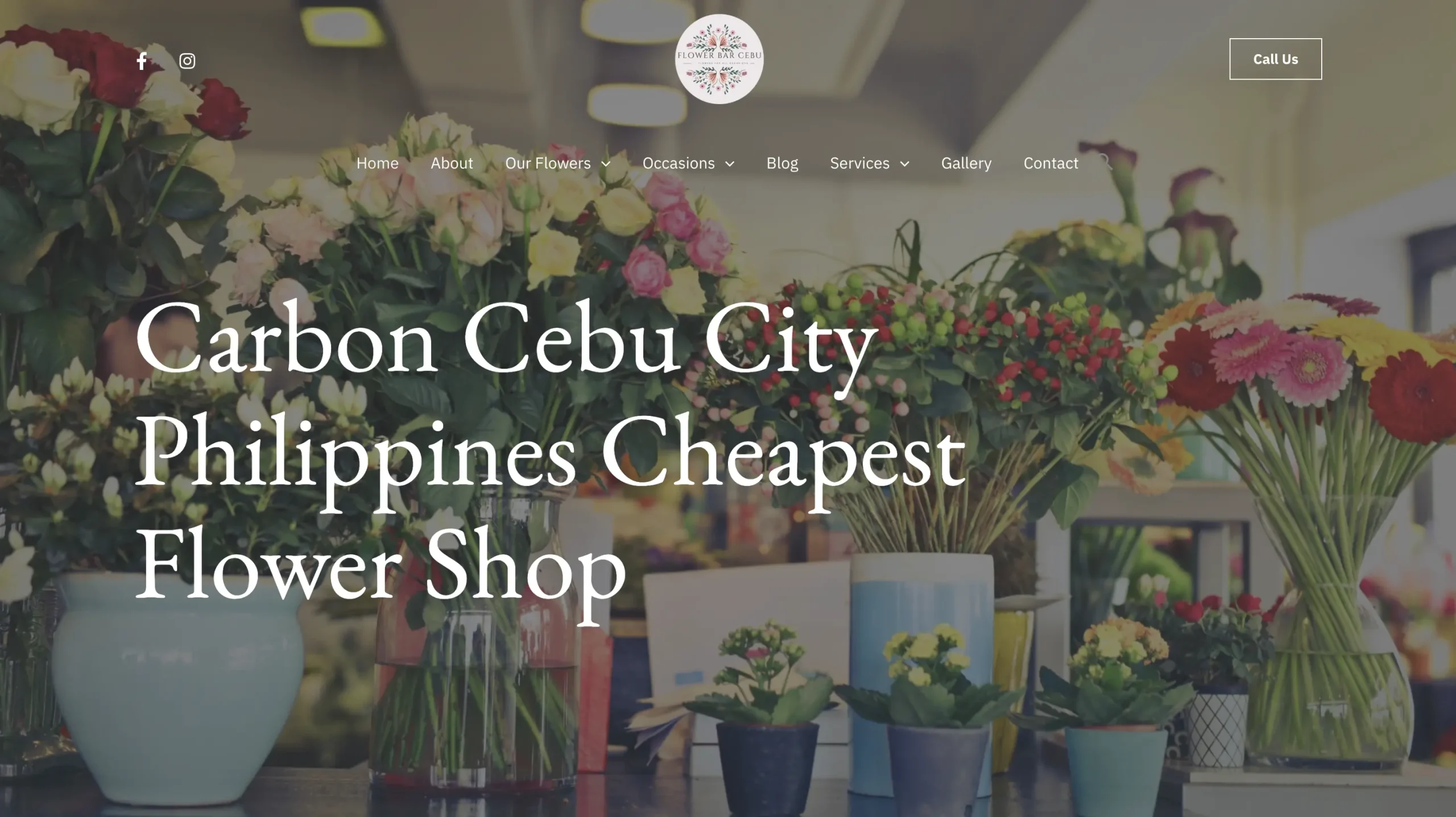 Flower Bar Cebu home page photo